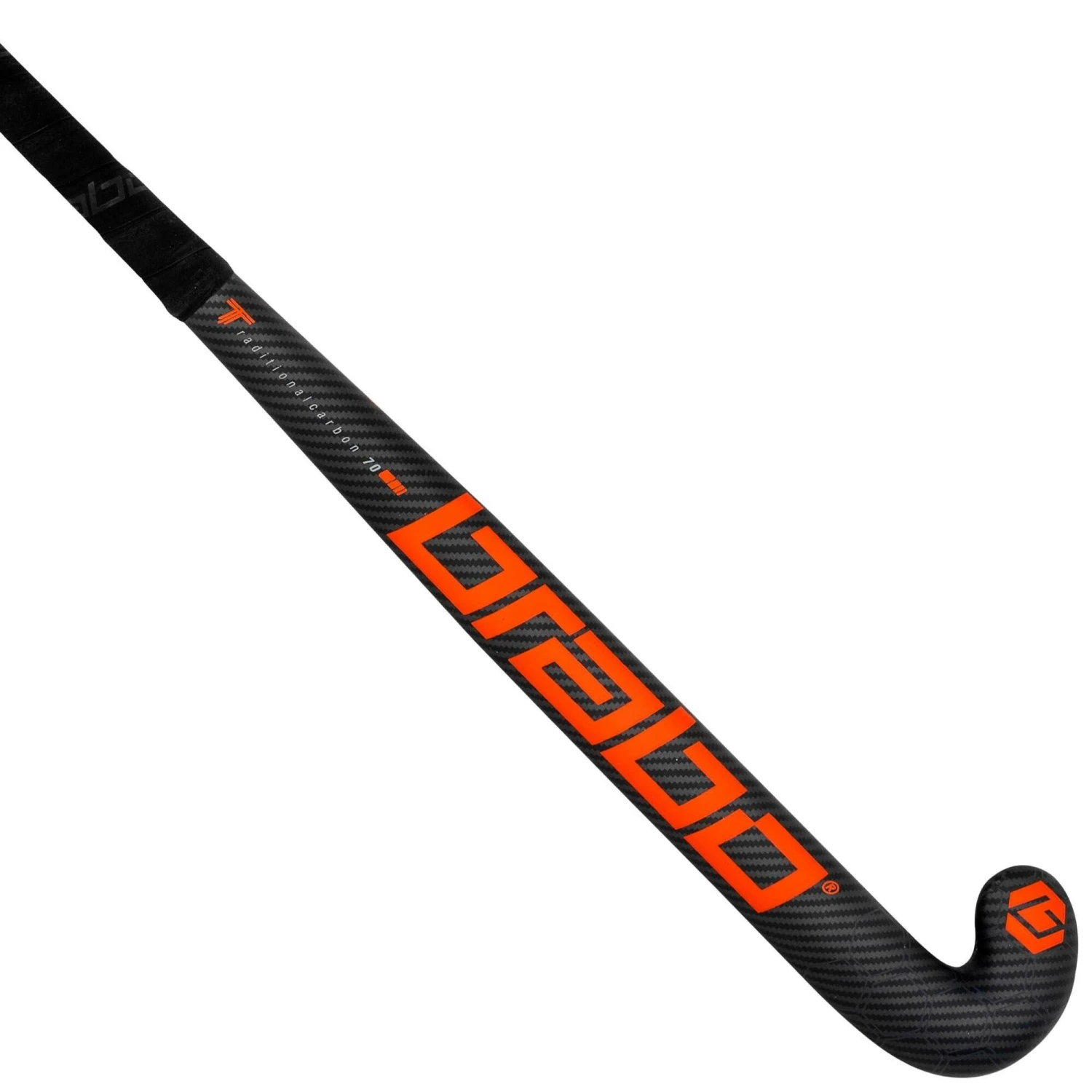 Brabo Traditional Carbon 70 CC hockeystick black orange Brabo Traditional Carbon 70 CC Hockeystick Black Orange -Hockey Serie Winkel 129896 000 01