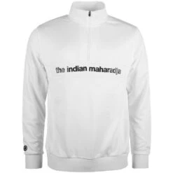 The Indian MaharadjaPoly Terry Half Zip Hockeytrui Heren White